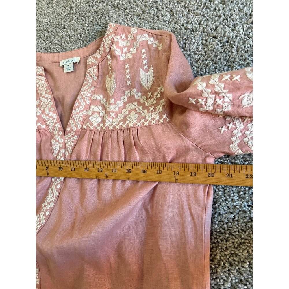 Sundance Rosewood Embroidered V-Neck Midi Dress - Picture 10 of 14